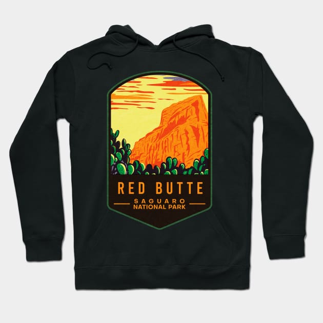 Red Butte Saguaro National Park Hoodie by JordanHolmes